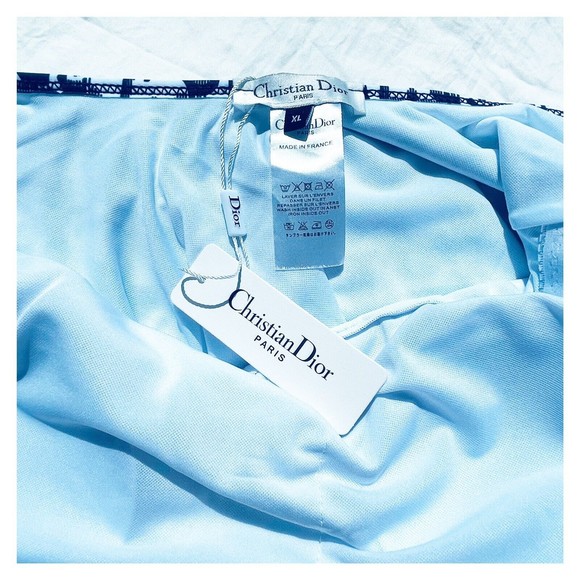 Christian Dior Navy White One Piece Swimsuit XLarge Logo New With Tags Classic - Picture 14 of 15